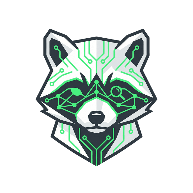Scavenger Bot - Raccoon Mascot